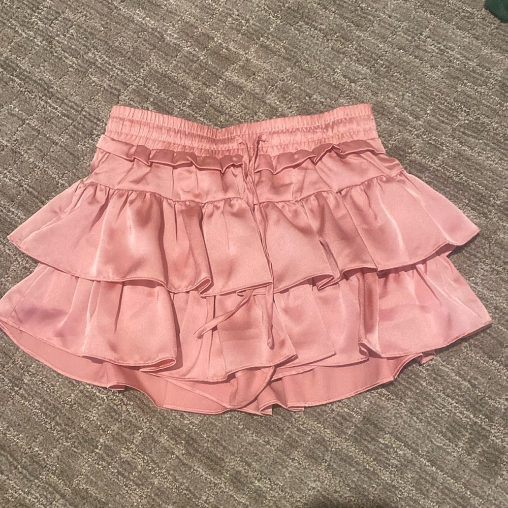 Day + moon pink ruffled skirt size small